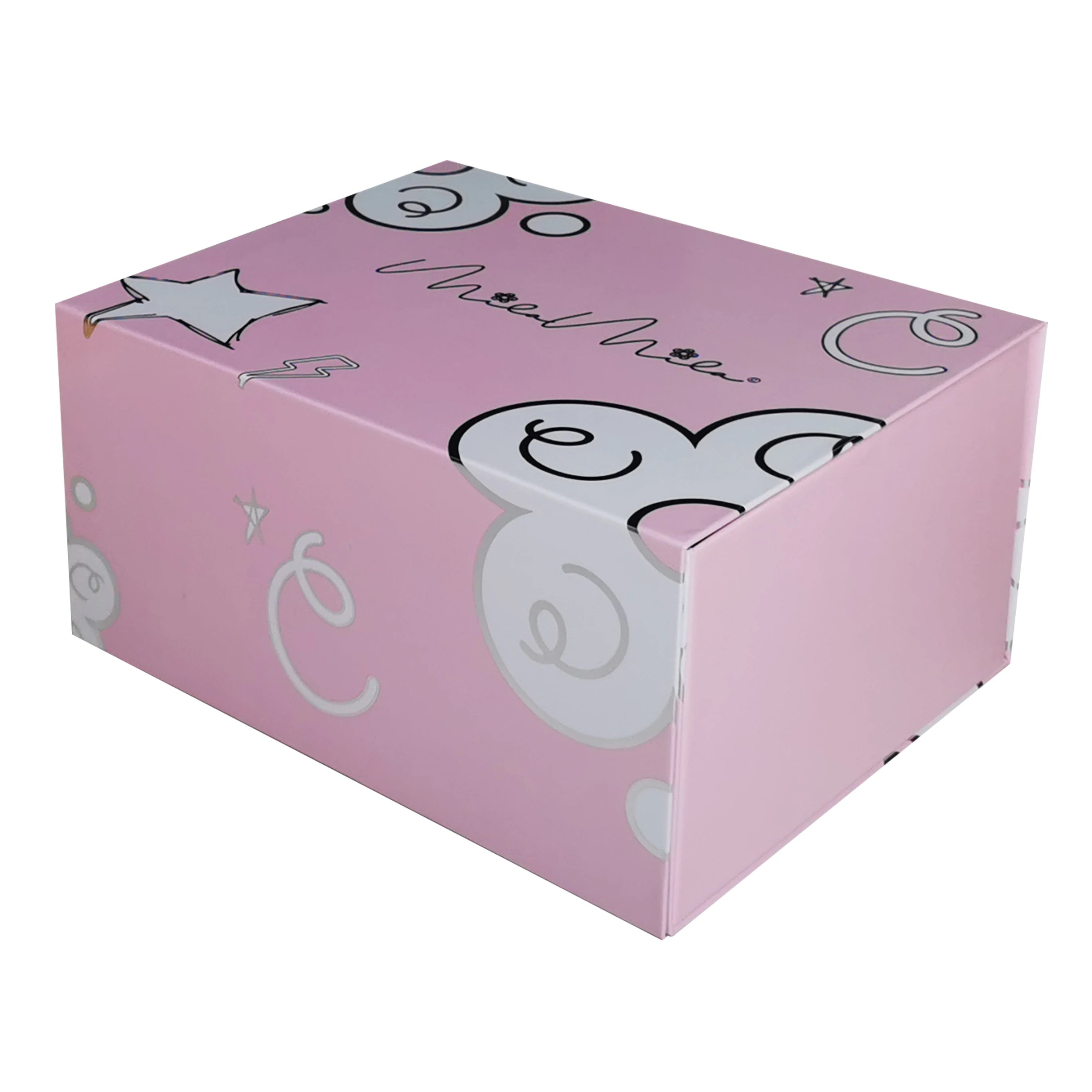 Wholesale Luxury Pink Magnetic Gift Box Custom Big Size Folding Package Matt Lamination Rigid Paperboard Recycled Materials