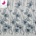 HY1586 Luxury Handmade Heavy Beaded Sequins 3d Applique Lace Fabric French Blue Gold Lace Dress Fabric