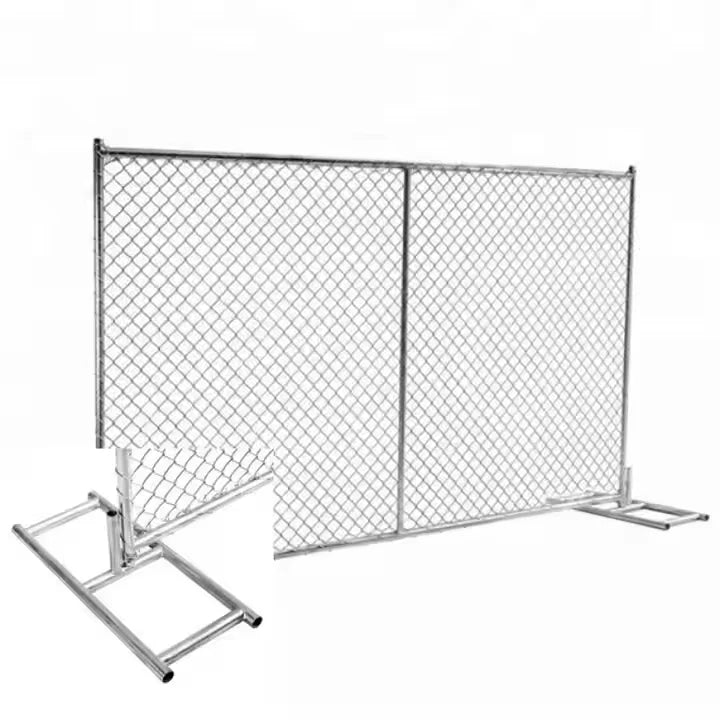 High Quality 6 ft 12 ft Galvanized Chain Link Temporary Fence Panel Construction Hot Sale Factory Fencing Trellis 3D Modeling