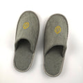 Grey Terry Slipper With Embroidery logo for Hotel Use