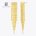 Rochime Tassel Snake Bone Chain Long Earrings 925 Sterling Silver Gold Plated Jewelry for Women
