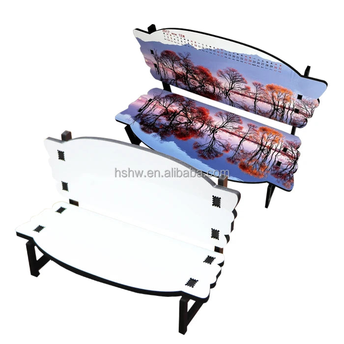 DIY Wood Crafts Desk Home Office Decoration MDF Chair Sublimation Blanks Memorial Gift Benches for Decoration