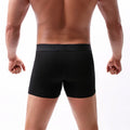 5XL Plus Size Men's Sports Underwear 100% Cotton Long Anti-wear Leg Boxers with Logo on Waist for Fat Guys and Runners
