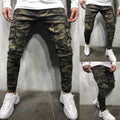 Manufacturer Casual Camo Denim Pants Camouflage Colored Cargo Pocket Jeans Men Custom Stacked Jeans