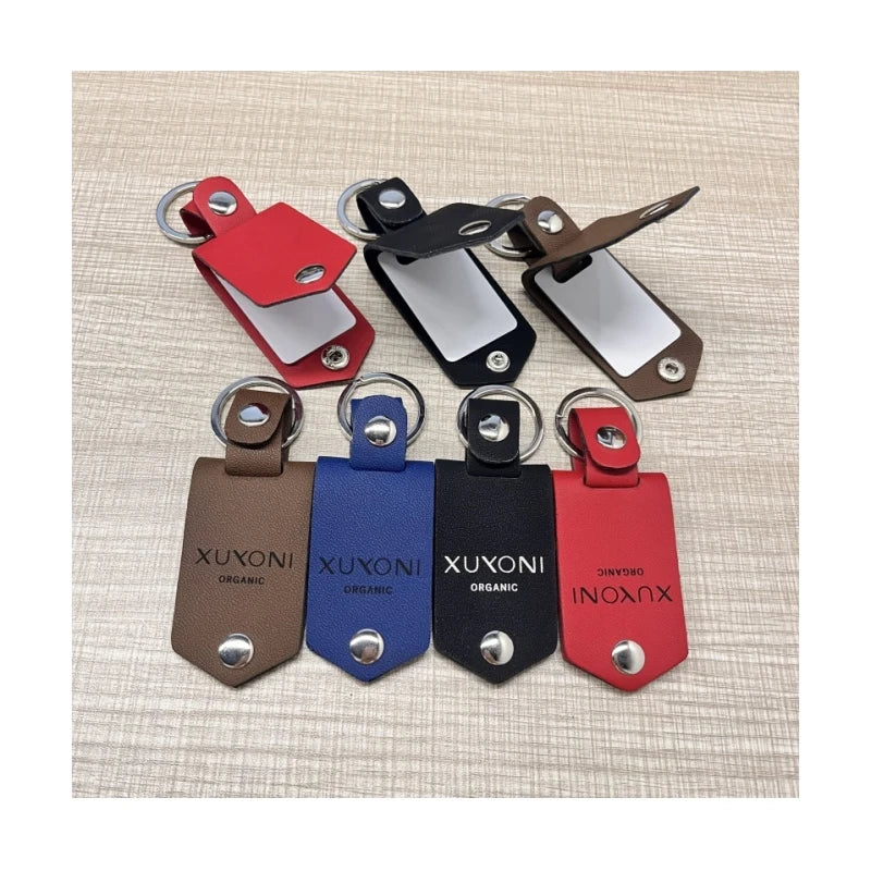 Source Factory Wholesale Anniversary Family Friends Aluminum Sublimation Laserable Leather Keychains