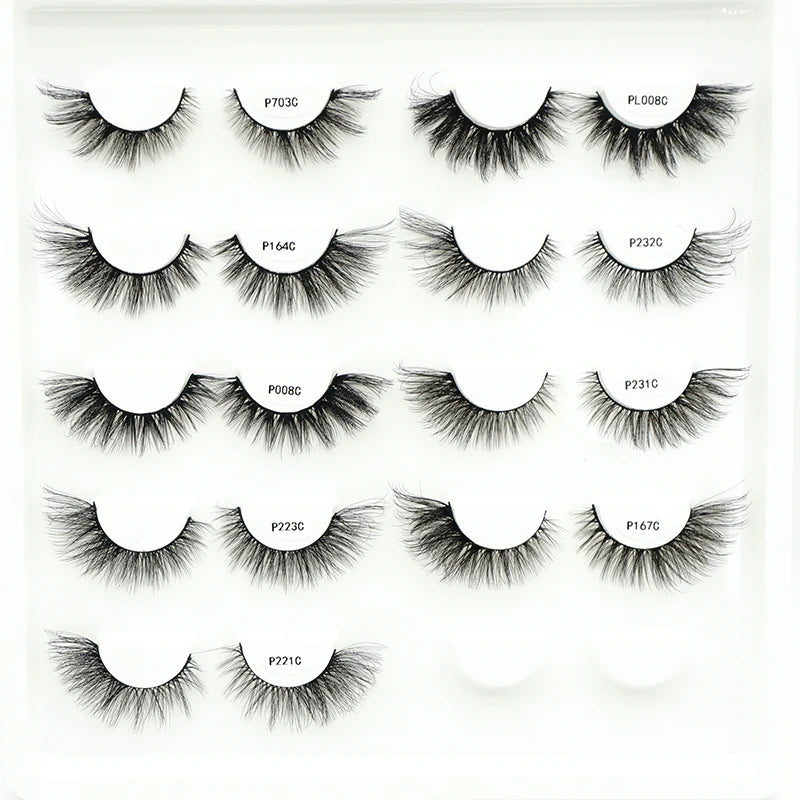 Natural Faux Mink Eyelash Strips Wholesale Fox Cat Eye Lashes Full Strip Lashes Cheaper Fake Natural Eyelashes