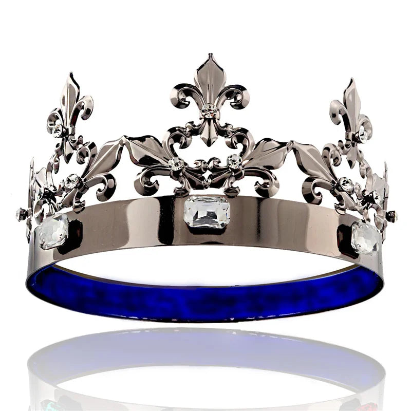 Crystal Vintage Royal Queen King Tiaras and Crowns Men Women Pageant Prom Diadem Wedding Hair Jewelry Accessories