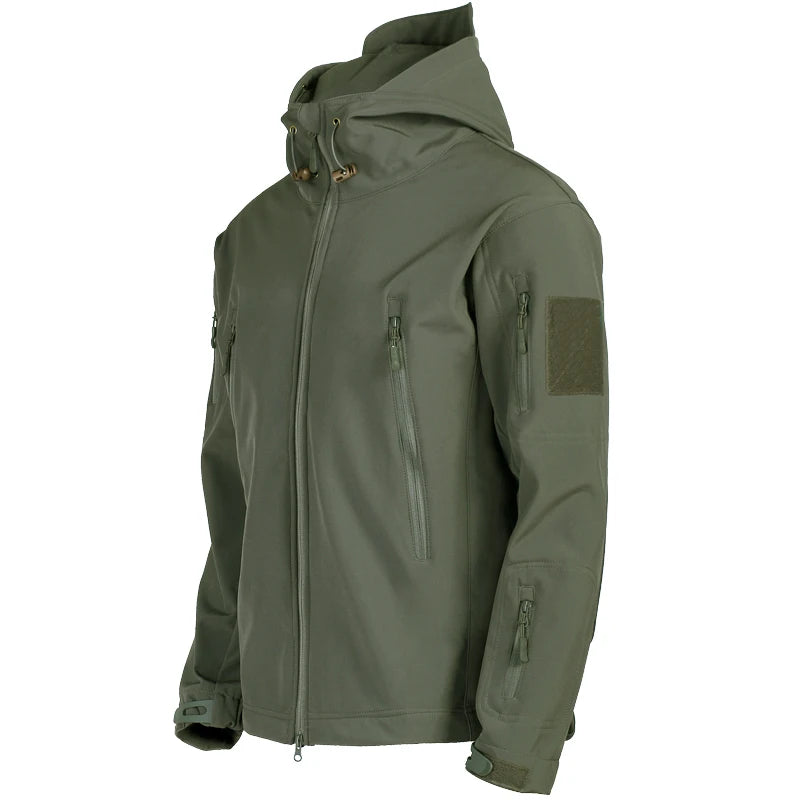 Tactical Outdoor Jacket Hoody Winter Jacket Men's Softshell  Sport Uniform Waterproof Membrane Bonded Jacket for Men