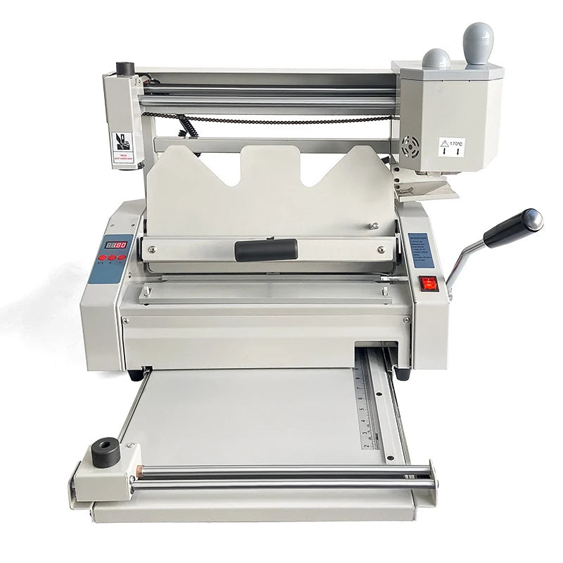 Compact Wireless Manual Hot Melt Binding Machine Creasing and Paper Cutting Functions for Booklets and Documents