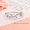 Fine Jewelry Sterling Silver Zircon Ring Luxury Sense Ladies Ring
