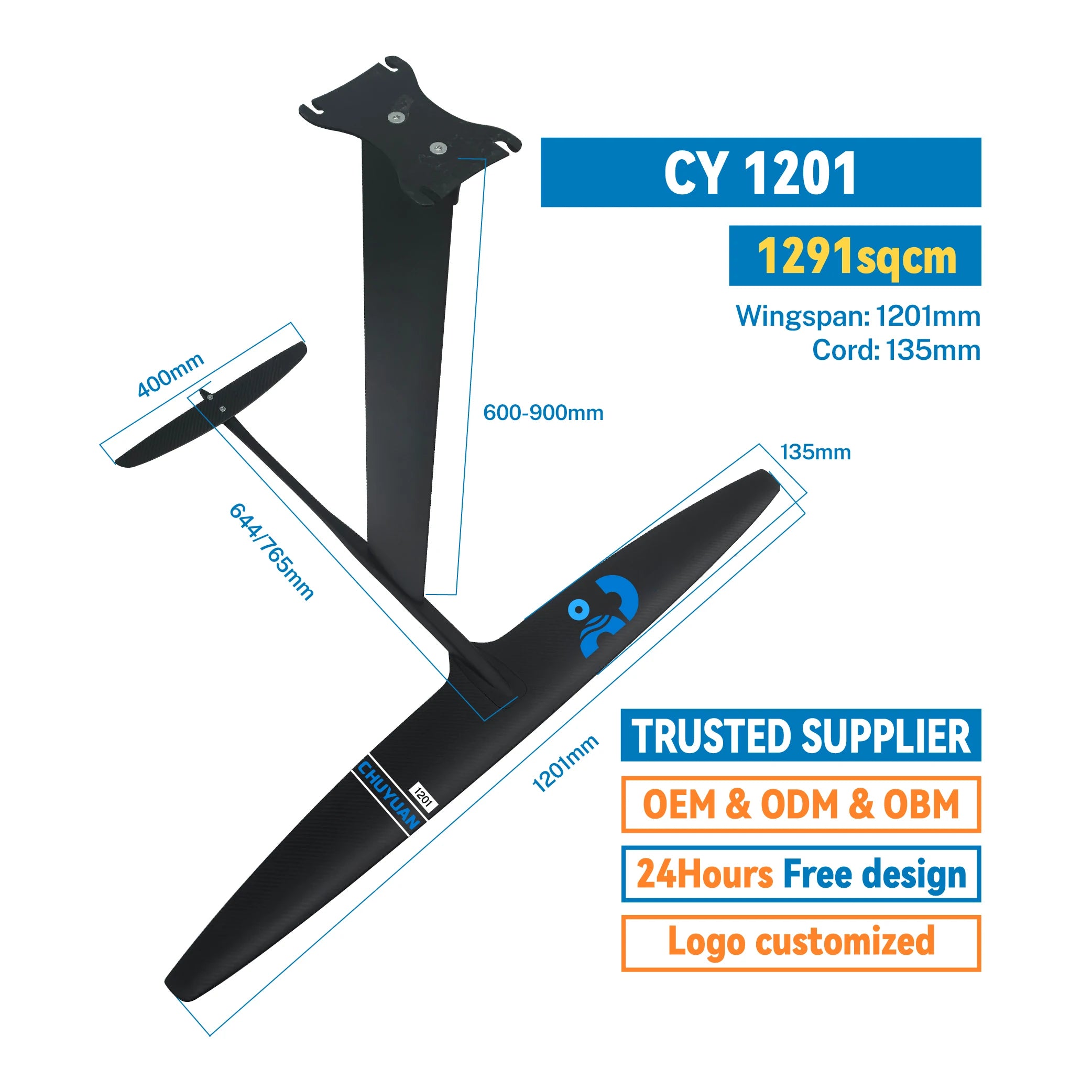 High-Performance CY1201 Hydrofoil Debuts Customizing Waves and Breaking Gender Barriers in Water Surfing