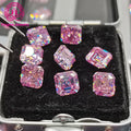 Wholesales Fancy Shape Moissanite Synthetic Diamond 1ct 2ct 3 Carat Asscher Cut pink Moissanite with Certificate