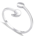 Hainon S925 Sterling Silver Plate Open Ring Promise Rings
