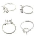 Beadsnice ID 27342 Setting Faceted Gemstone Sterling Silver Rings Mounting for Shape Fit 8mm Heart Wholesale