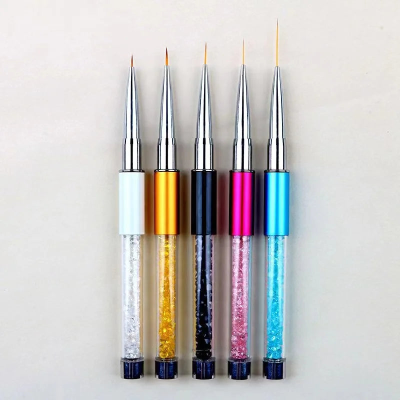 Wholesale Nail Art Line Painting Brushes Acrylic Purple Ultra Thin Liner Drawing Pen Manicure Tools UV Gel