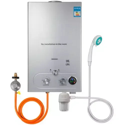 VEVOR Liquefied Petroleum Gas Water Heater 6L 8L 10L 12L 16L 18L Liquefied Petroleum Gas Propane Butane White Water Heater