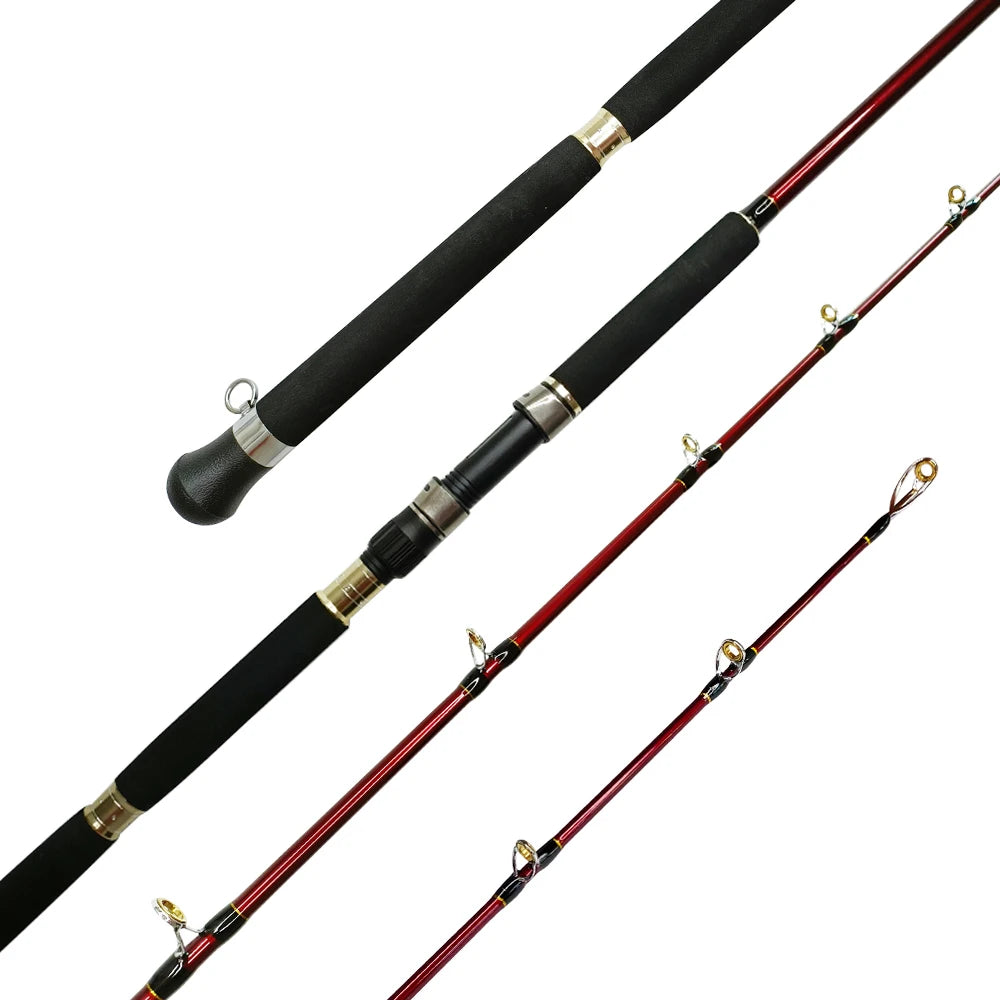 Newbility Multi-size Heavy Power Fishing Rod 2 Sections Boat Rod Saltwater Fishing Rods