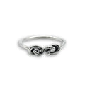 925 Sterling Silver Open Ring Double Bowknot Retro Temperament Personality Fashion Jewelry Wholesale