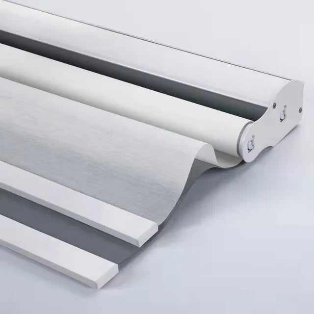 ZSTARR Window Shades with Valance Tipiace Manual Roller Blind Double Layers Cordless Blinds Day and Night Roller Blinds