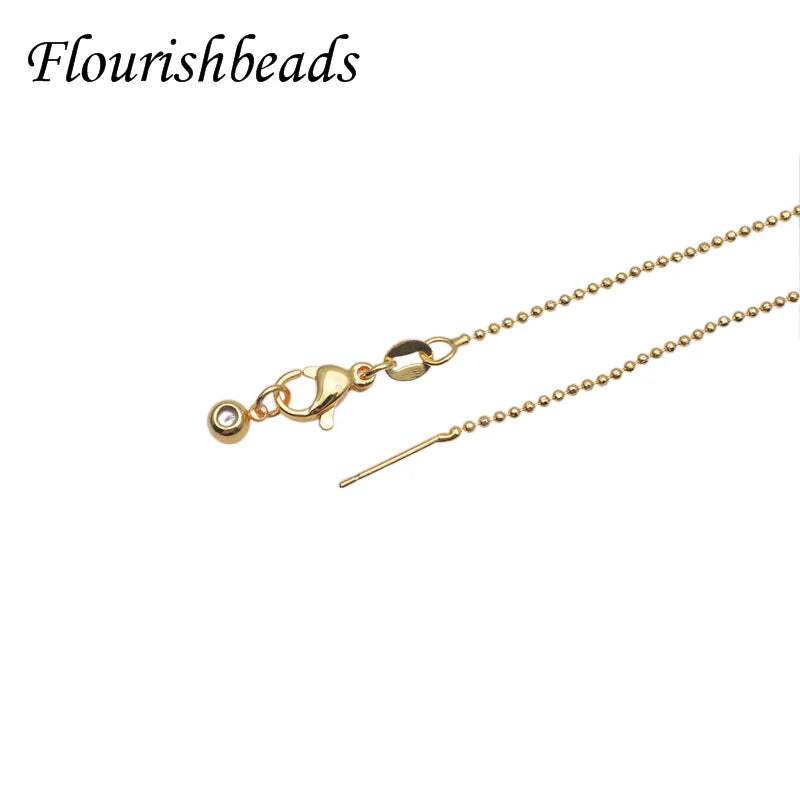 Factory Price Gold Plated 1.2mm Round Ball Chain DIY Necklace Chain for Women Men