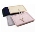 Wholesale Bulk 30x22x1.5cm Aesthetic Stackable Shallow Velvet Ringnecklace Bracelet Jewelry Display Trays for Drawers Organizer