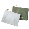 Small Eco Friendly Custom Cotton Jewelry Zipper Pouch Make up Bags Plain Cotton Canvas Eyebrow Pencil Bag With Logo