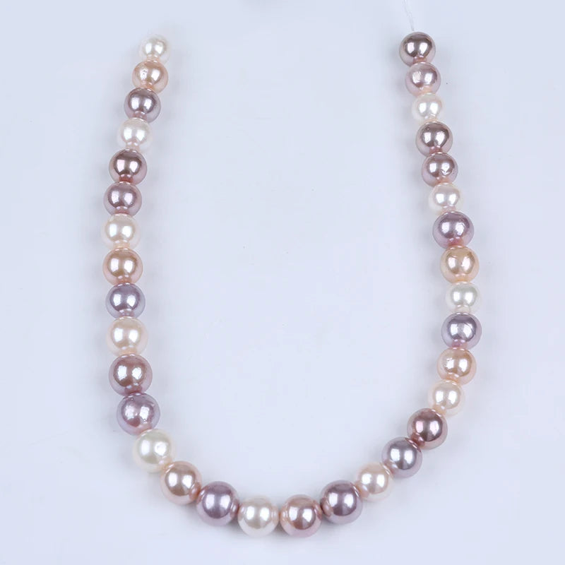 Zhuji Pearls 11-13mm Multi-Color Freshwater Pearl Strands Natural Edison AA Grade Third Party Certified String for Jewellery