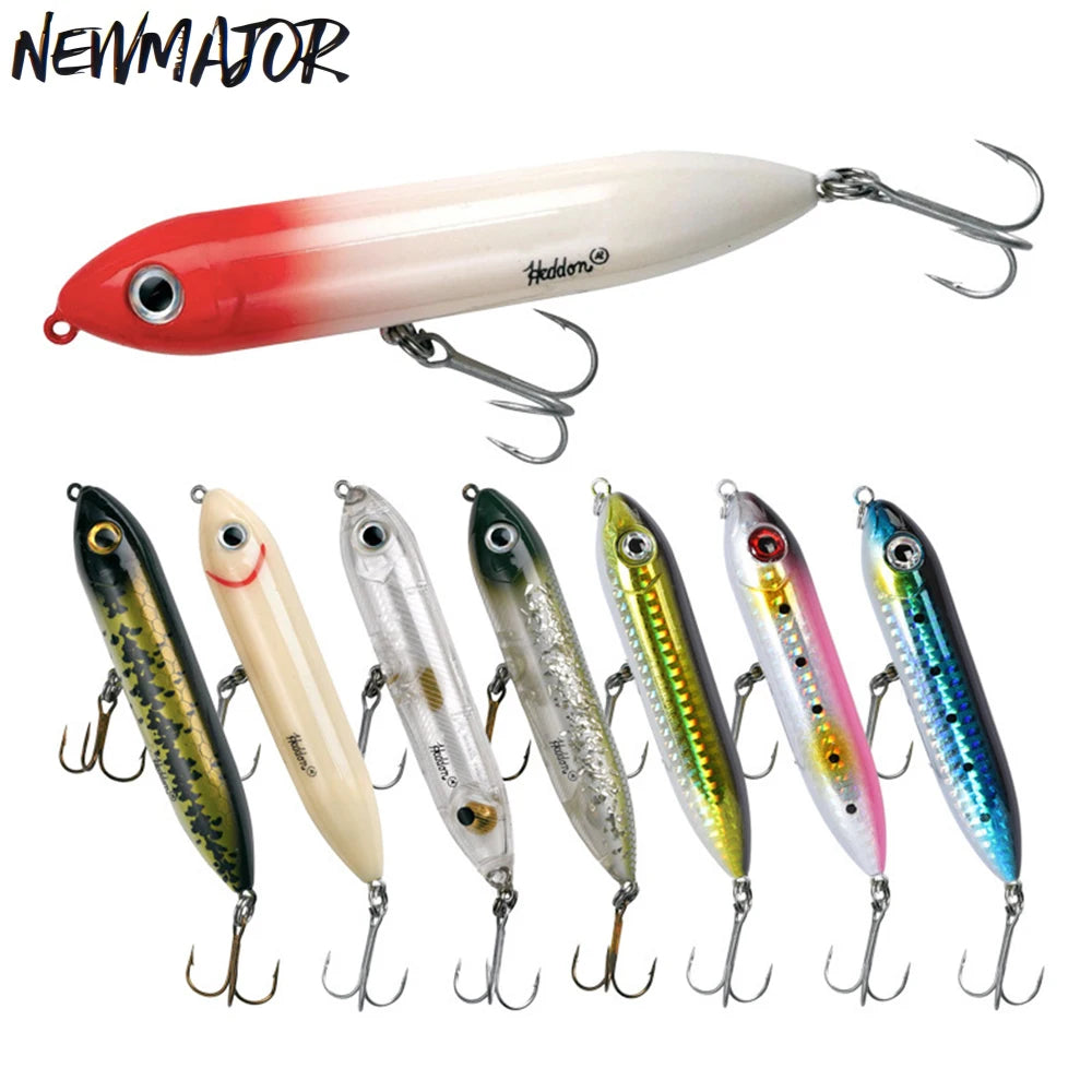 NEWMAJOR 9.6cm 12.2g Floating Pencil Fishing Lures Artificial Hard Plastic Swimbait for Pike Bass Trout for Sea Stream Fishing