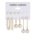 Wholesale Style Female Bohemian Tassel Acrylic Pearl Earring Jewelry Big Geometric Drop Earrings Fashion Korean Earring Sets