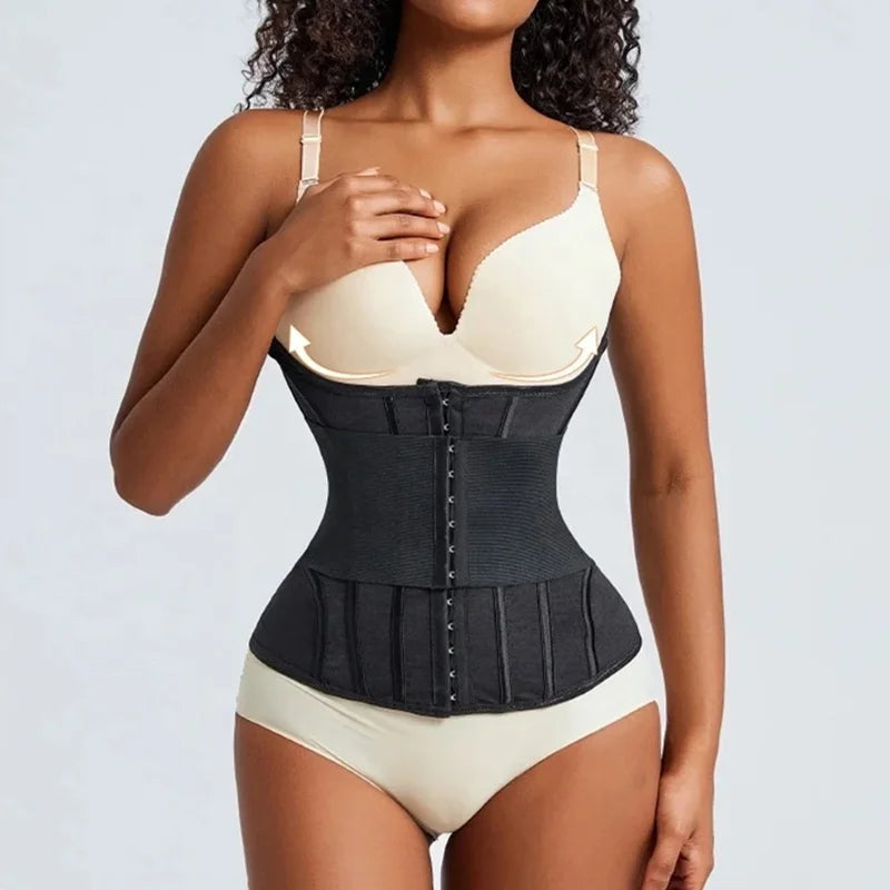Postpartum Belly Wrap Girdle 3 Hooks Colombian Shapewear Waist Trainer C-Section Recovery Belt for Women