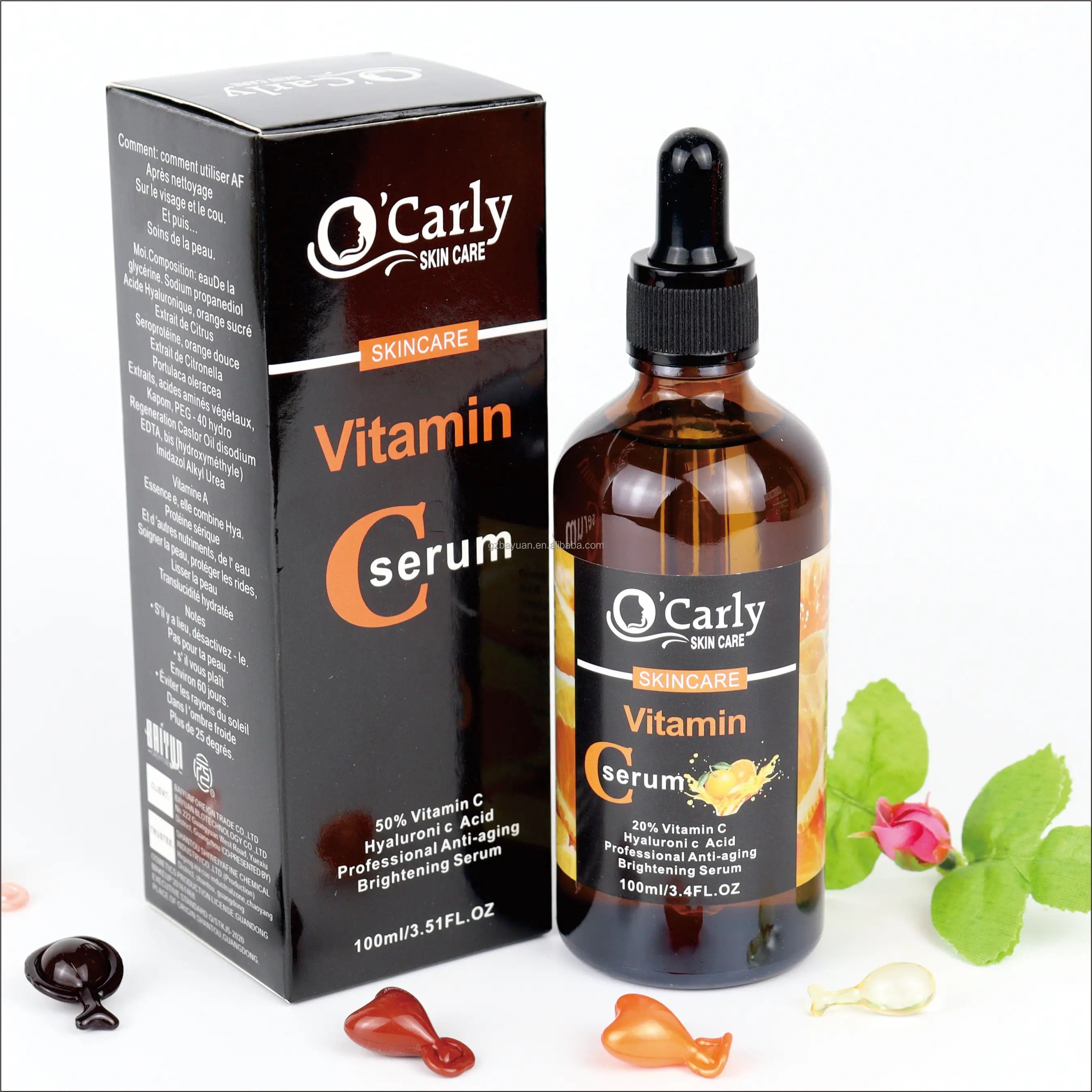 O'Carly 120ml Vitamin C Hyaluronic Acid Professional Brightening Anti Aging Whitening Face Serum