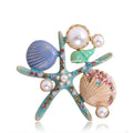 Wholesale Marine Animal Brooches for Starfish /shell/ Conch Brooches and Women's Pins Personalized Clothing Customization