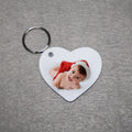 Topjlh Sublimation MDF Keychain Blanks 3mm Thick Single Side Printable Custom Keyring  Cut Blank for DIY Craft