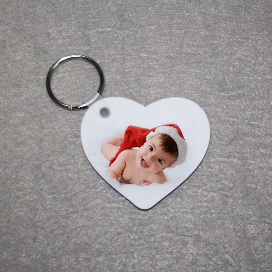 Topjlh Sublimation MDF Keychain Blanks 3mm Thick Single Side Printable Custom Keyring  Cut Blank for DIY Craft