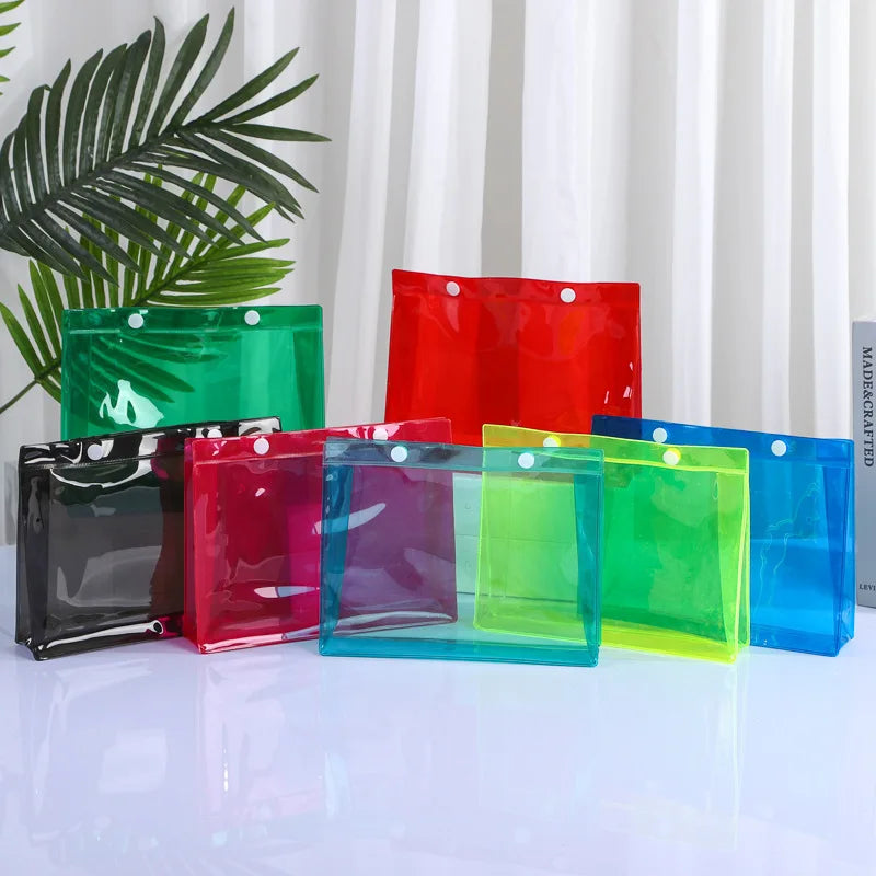 Plastic Swimwear Bag Girls Vinyl Bikini Swimsuit Packaging Gift Pouch Transparent Jelly Bag Colorful Clear PVC Bags