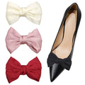Custom Ladies' Wedding Heels Shoe Clips with Satin Bow Decoration Detachable Metal Buckle for Christmas Graduation Occasions