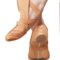 Brown Full Stretch Ballet Dance ShoesSoft Split Sole Canvas Ballerina Slipper for Girls Women