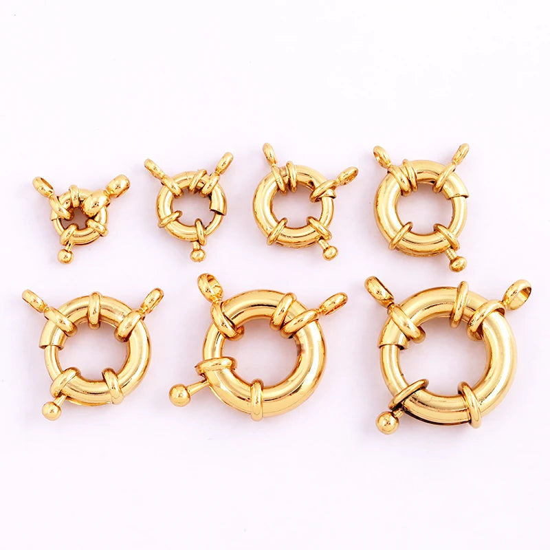 Newest Style Simple Trendy Buckle for Necklaces Bracelets DIY MakingRound Varisized Shape Clasp Jewelry Findings Components