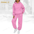 Clothing Wholesale Custom 100 Cotton Soft Baggy Women Pullover Sweatsuit Set Oversized Drop Shoulder Hoodies Tracksuit