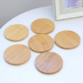 Nature Bamboo Coaster DIY Blank Wood Drink Mat & Pad with Cork Back Varnished Laser Processed UV Printed Surface