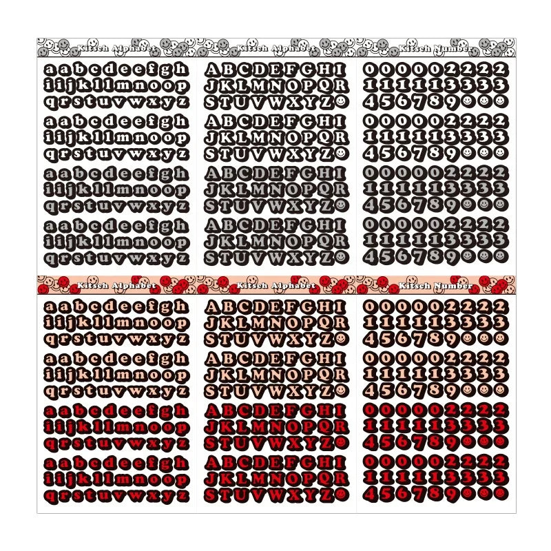 Korean Ins Style Colorful English Letter Alphabet Hand Account Stickers Kid Education Vinyl Label