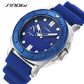 SINOBI Men's Waterproof Quartz Watch Luxury Analog Wristwatch with Date Display Blue Dial Fashionable With Gift Box