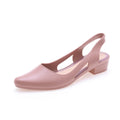 Women's New Solid Fashion Pointed Sandal Thick Heeled Soft Bottom Ladies High Heeled Shoes Anti-slip Elegant Ladies Casual Shoes