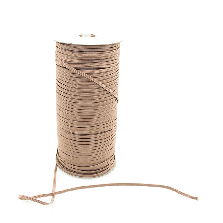 China Factory Sale 1/8 Inch 3mm Flat Braided Elastic