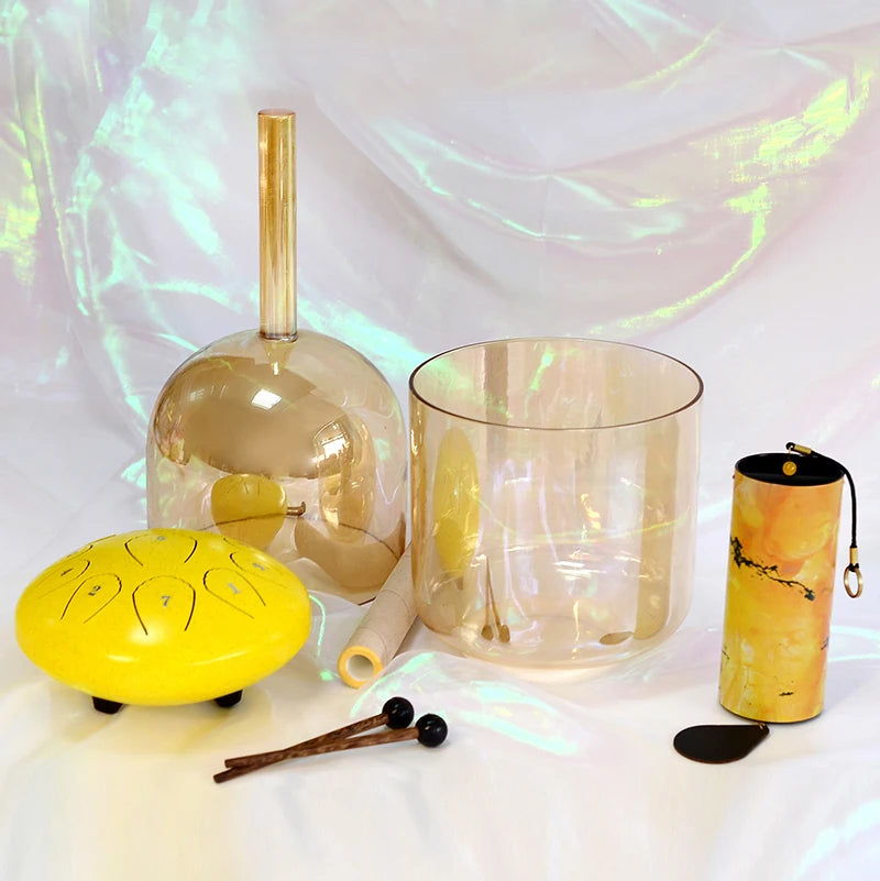 Sound Bowl Set Meditation Singing & Handpan Drum Wholesale Singing Bowl 432 HZ 440 HZ Crystal Singing Bowl