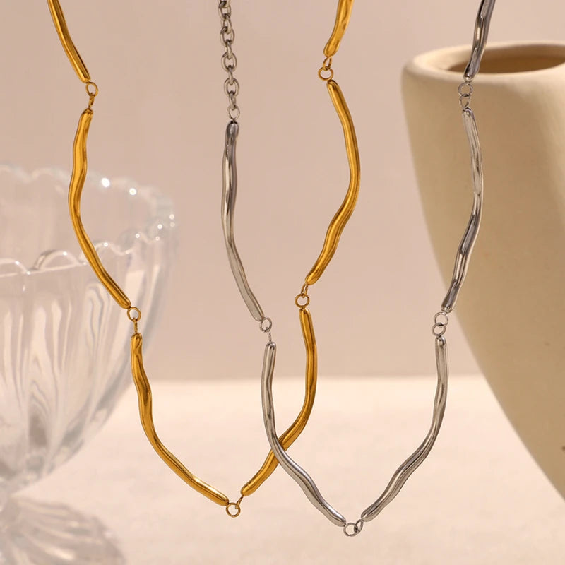 G3997 Wholesale Chain Necklace Fashion Jewelry Necklaces Waterproof Jewelry 18k Gold Plated Stainless Steel Necklace