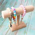 Bulk Mix of Wholesale Wood 15mm Silicone Beads 60 Pieces Per Bag for Keychain Bracelet Jewelry DIY Making