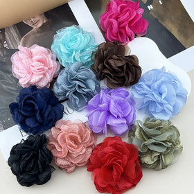 Niche Organza Multi-layer Corsage with Camellia Accessory Coat Cross-border Wholesale Flower Brooch
