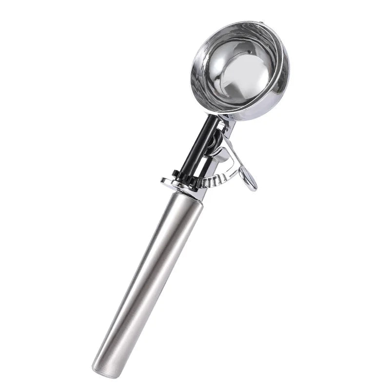 Professional Multi-Function Zinc Alloy Ice Cream & Cookie Dough Scoop Trigger Spoon for Easy Use Durable Metal Tool