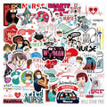 60Pcs New Nurses Day Doctor Waterproof Graffiti Stickers for Hospital Phone Laptop Custom Healthcare Nurse Sticker Label